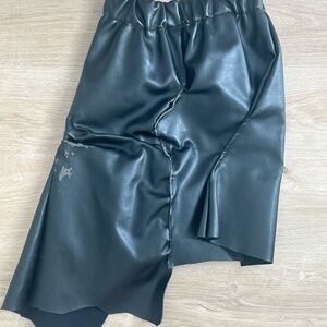 Black Faux Leather Skirt
